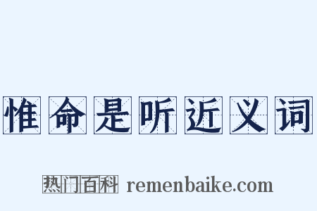 惟命是听近义词是什么意思的图片
